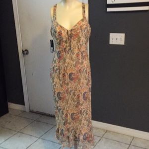 Esperanto silk midi dress size 12 new